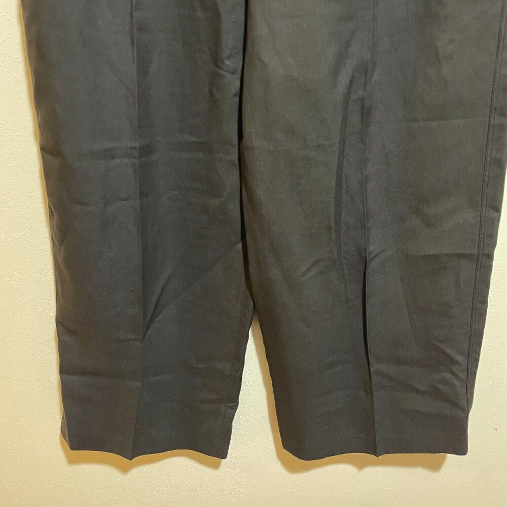Vince Black Linen Blend High Waist Wide Leg Crop Pants - Picture 6 of 14